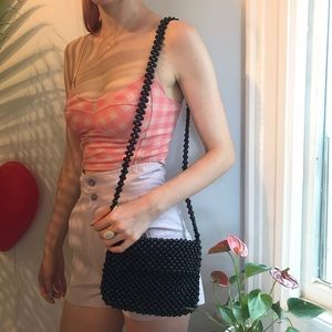 Vintage black beaded purse 🖤⚫️〰️